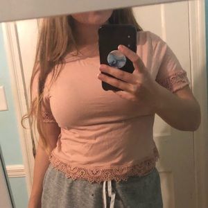 Topshop pink shirt/blouse